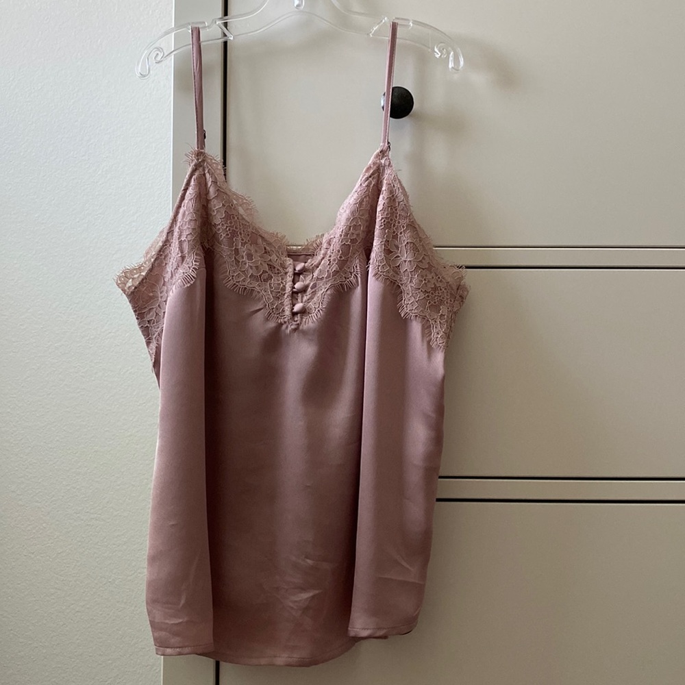 Abercrombie & Fitch pink lace camisole
